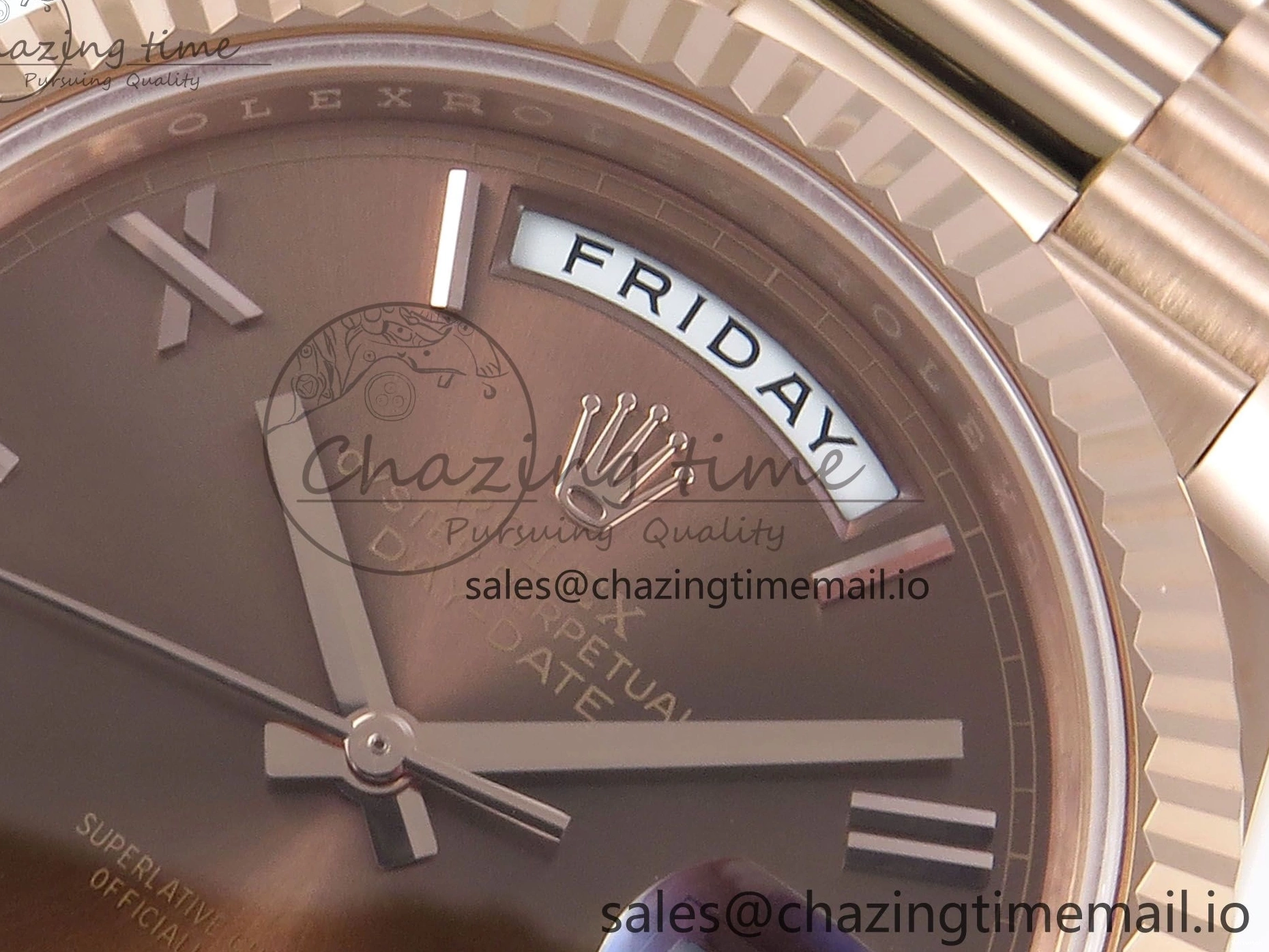 Edition RG Best Weight) Noob on Roman A2836 Bracelet 228235 Dial President 1:1 Date 40 Day (Gain Brown 0503